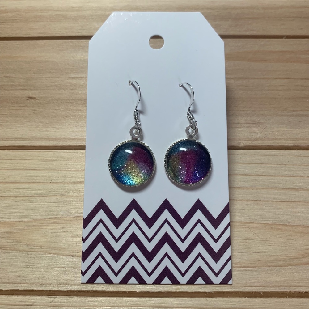 Jamberry Northern Light Sky wrap silver earrings - Picture 3 of 4